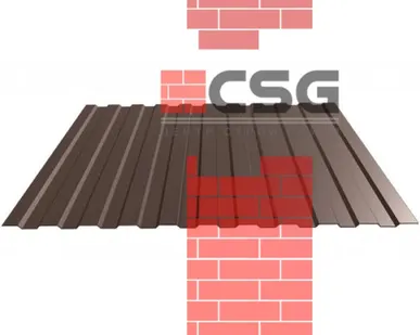 фото Профнастил 1150х2050 ПЭ 0,7 Шоколад