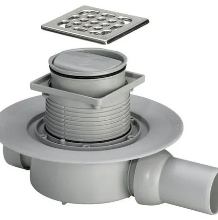 Фото №0 Сливной трап Viega Advantix Ду50, решетка 100х100мм, сухой затвор