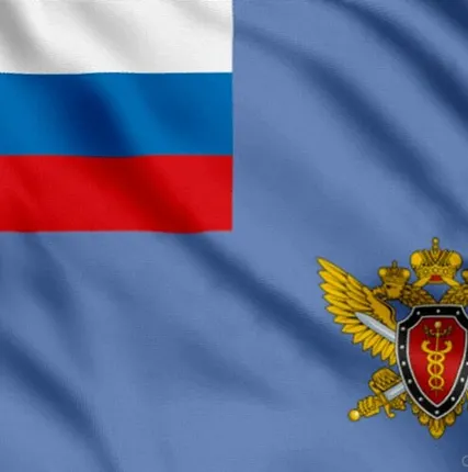 Фото №0 Флаг Федеральных органов налоговой полиции (ФСНП России) [100x150 см. из ткани Таффета]