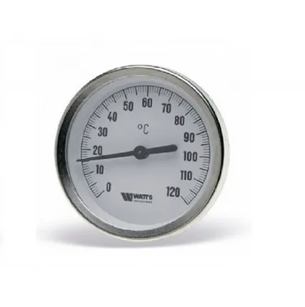 Фото №0 Термометр Watts от 0 до +120℃ 1/2 тыловой с погружной гильзой, 10005800