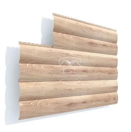 Фото №0 Металлический сайдинг Блок-Хаус Printech 0.45 | Орех 3D