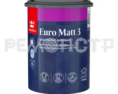 фото Краска интер  0,9л база А лат мат Tikkurila EURO MATT_3 (6) (ЭК) П