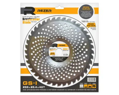 фото Нож металлический для бензо электро триммера Rezer GS-I 255x25.4х40Т