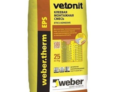 фото Клеевая смесь Weber.Vetonit Term EPS для монтажа пенополистирола 25 ru