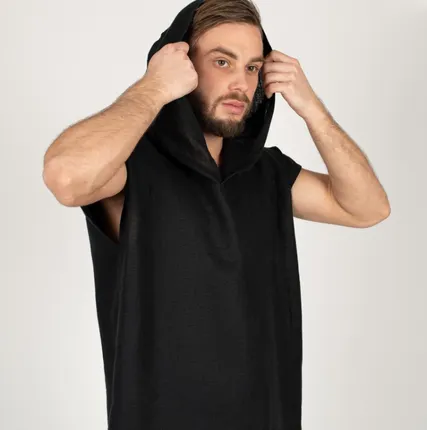 Фото №6 Комплект Банщика WoodSon чёрный лен с цветной полосой (рубашка, брюки, р. 46-48, арт. WKB1)