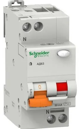 Фото №0 Дифференциальный автомат АВДТ-63 2п 20А 30мА Schneider Electric