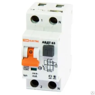 Фото №0 АВДТ 63 C63 30мА Автоматический выключатель дифференциального тока, TDM