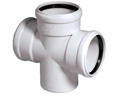 фото Крестовина РР-Н серая безнапорная Дн 110х110х110х87,5