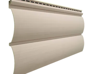 фото Сайдинг Docke Блок-Хаус D4.7T Крем-брюле Деке Premium виниловый