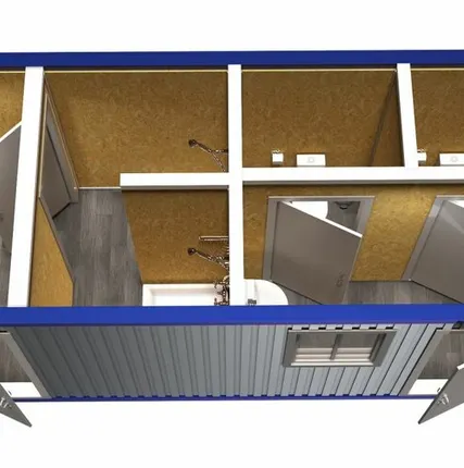 Фото №0 Бытовка сантехническая с душевыми и туалетами тип 1 модель: ВМ-БТ16