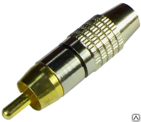 фото Разъем TS RCA штекер под винт, металл