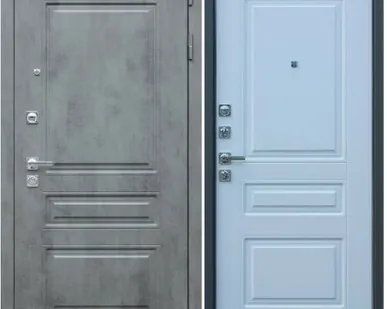 фото Входная дверь Соната-30 Классик бетон темный-94 шагрень белая