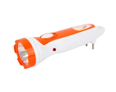 фото Фонарь аккумуляторный LED3860 220В бел. /оранж. 1+COB LED 2 реж. SLA пластик Ultraflash 14249