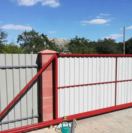 Фото №0 Откатные ворота(по вашим размерам) и в наличии.