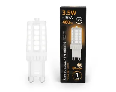 фото Светодиодная лампа Gauss 3,5W 460Lm 3000K G9 107009105