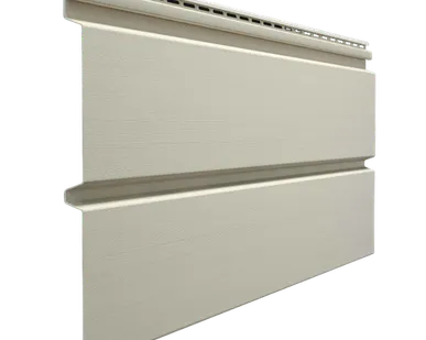 фото Сайдинг Docke Брус D6S Сливки Деке Premium виниловый