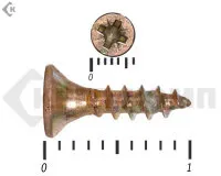 Фото №0 Саморез желтый цинк POZY 2,5х10 Малая фасовка (700шт)