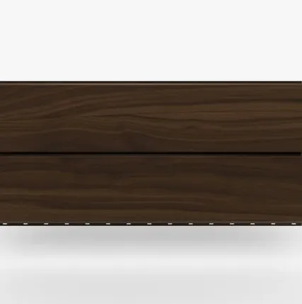 Фото №0 Сайдинг Металлический сайдинг «Евробрус» покрытие 3D орех Россия, эконом, 0.4-0.45 мм