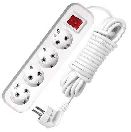 Фото №0 Удлинитель 4х5м с заземл. 13А IP20 S-304 с выкл. ПВС 3х1 UNIVersal 9631991
