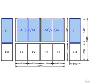 Фото №0 Алюминиевое холодное остекление балкона под ключ