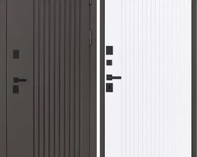 фото Входная дверь ТЕРМО Артеон Arteon муар коричневый-белый матовый АСД