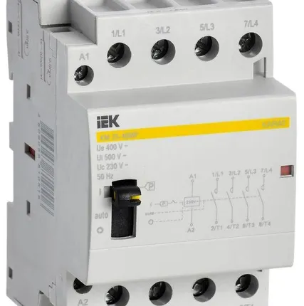 Фото №0 Контактор модульный КМ25-40МР AC с ручным управ. KARAT IEK MKK22-25-40