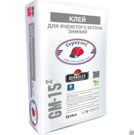 Фото №0 Клей для ячеистого бетона "Геркулес" 25кг
