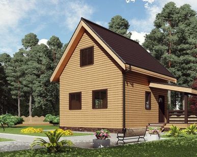 фото Каркасный дом 6*6 м. Проект силового каркаса 17АЗ08-ДМ-6Х6-70