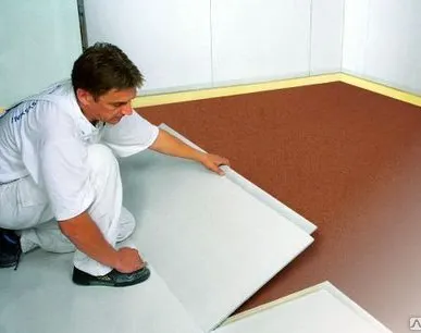 фото Сухой сборный пол, сухая стяжка KNAUF