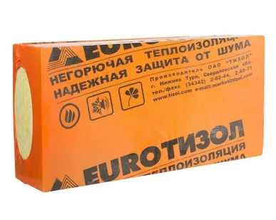 фото Базальтовый утеплитель Тизол Euro Вент В 100 1000х600х100 мм / 3 пл.