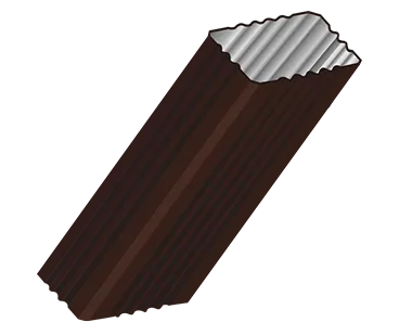 фото ПЛАСТИЗОЛ Труба водосточная 76x102x3000 RAL 8017 шоколад
