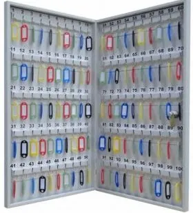 фото Ключница цельнометаллическая 100 ключей с брелками