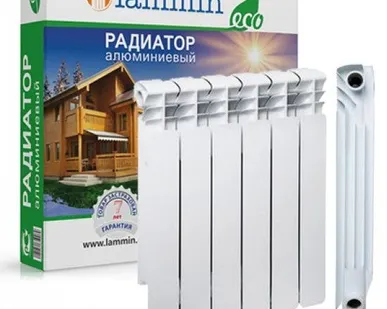 фото Радиатор алюминиевый Lammin Eco, 500 мм, 12 секций