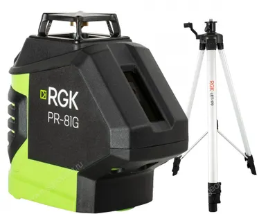 фото Комплект: лазерный уровень RGK PR-81G + штатив RGK LET-170
