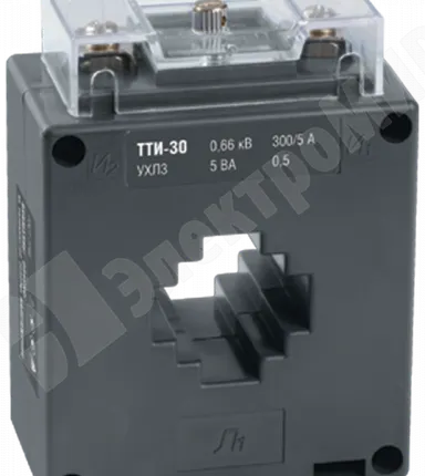 Фото №0 Трансформатор тока 200/5А 5ВА кл.0,5S под шину разм. до 30х10(30х10)мм под диам.кабеля 20 мм се ITT20-3-05-0200 IEK (ИЭК)