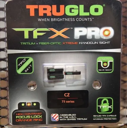 Фото №0 Мушка оптоволоконная - прицел TRUGLO TFX™ PRO (зеленый/красный ободок) для CZ (TG13CZ1PC)