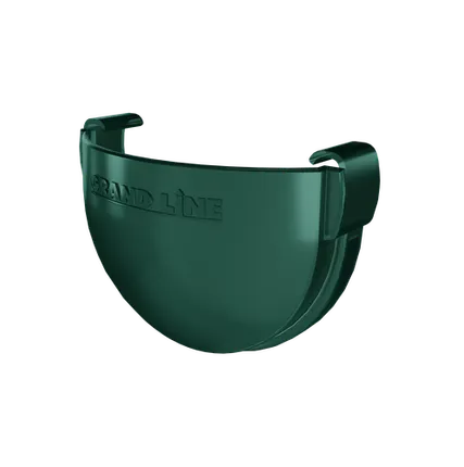 Фото №0 Заглушка желоба Дизайн 135 ПВХ Grand Line зелёный (RAL 6005)