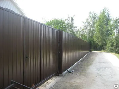 Фото №0 Откатные ворота с калиткой