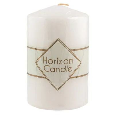 Фото №0 Свеча СТОЛБИК h100d60 мм БЕЛАЯ "Horizon Candles"