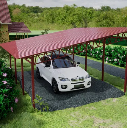 Фото №0 Односкатный навес №31 из профнастила 5,9х6,3 м