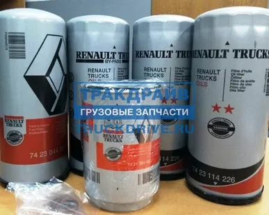 фото Комплект фильтров для ТО грузовиков Рено и Вольво [масляные (Long Life) и топливные фильтры]