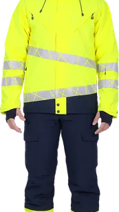 фото Куртка мужская утепленная ACTIVE, флуоресцентный желтый-синий