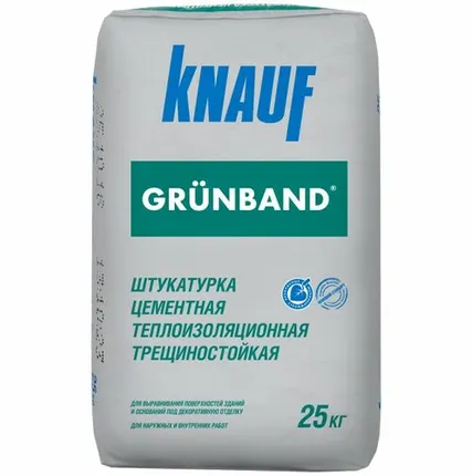 Фото №0 Штукатурка теплоизоляционная "КНАУФ-Грюндбанд" 25 кг (1п=30шт)