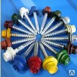 Фото №0 Саморезы кровельные окраш./ дерево 4,8*35.