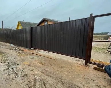 фото Откатные ворота