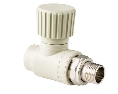 фото Вентиль для радиатора прямой PPR 25х3/4, серый, RTP