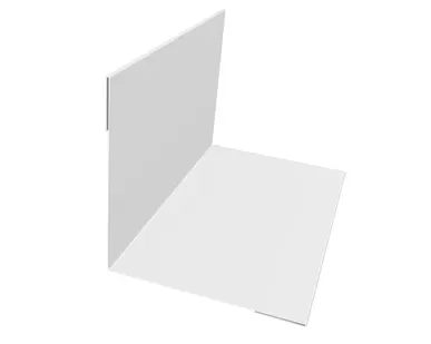 фото Угол внутренний 50х50 0,45 PE с пленкой 9003 сигнальный белый