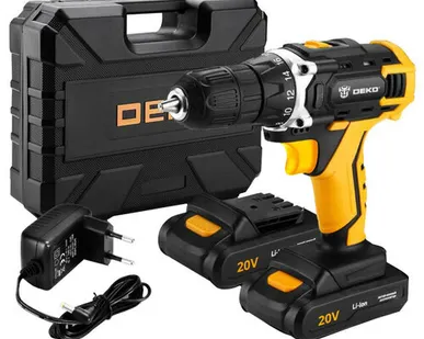 фото дрель-шуруповерт DEKO DKCD20FU-Li 20В, 2х2.0Ач