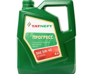 фото Масло моторное полусинтетическое Татнефть Прогресс 5W-40 4 л 5W-40