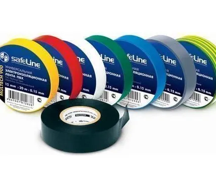Фото №0 Изолента ПВХ черная 15мм х 20 м Safeline